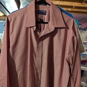 Stafford Men's Red Stripe Shirt size 17